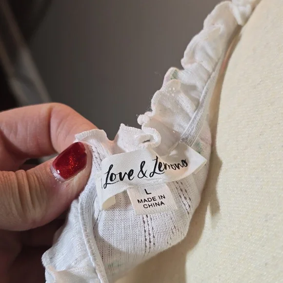 For Love and Lemons White Floral Sleeveless Dress - Picture 3 of 3